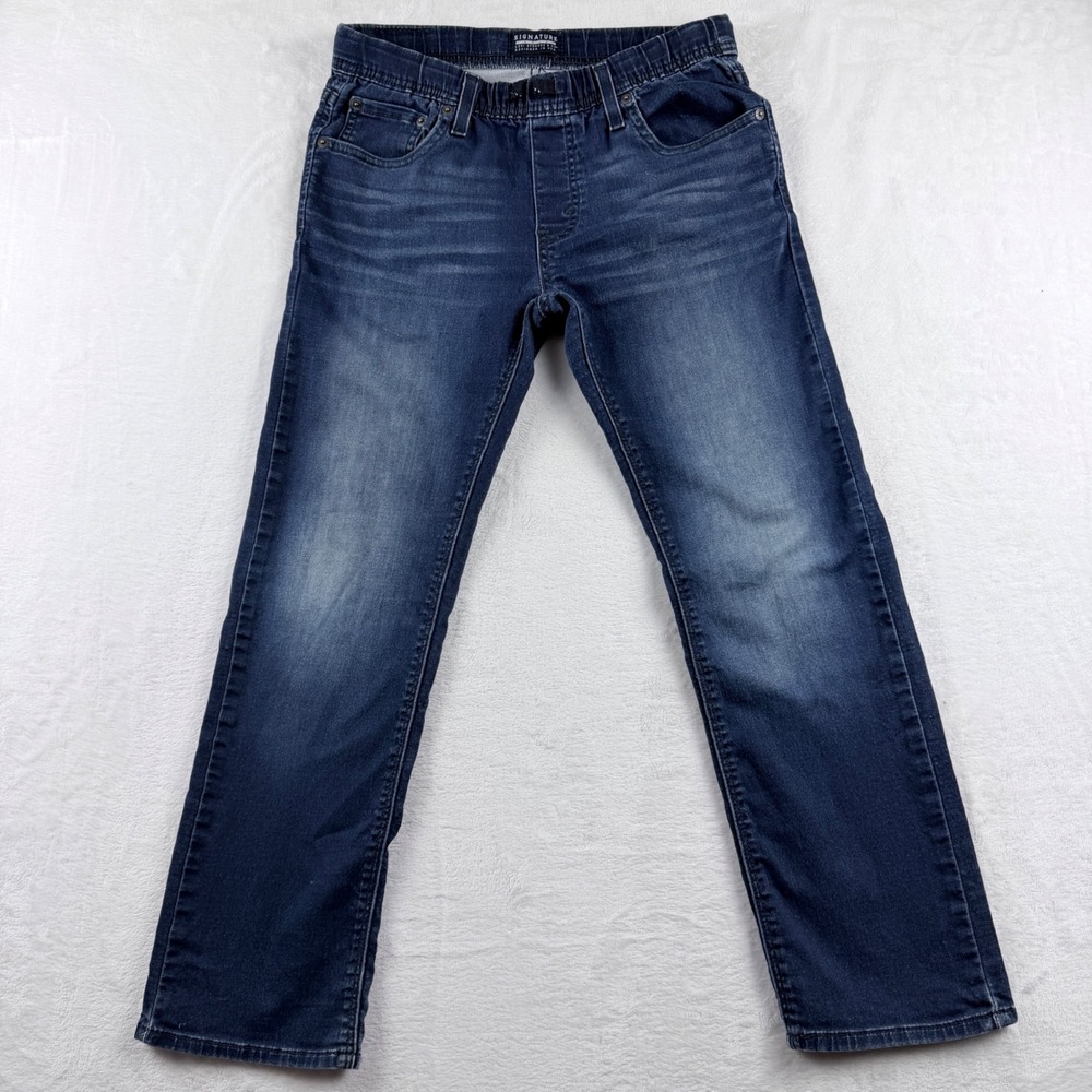 Signature by Levi Strauss & Co Jeans Gold Regular 14 Dark Wash Elastic Waist